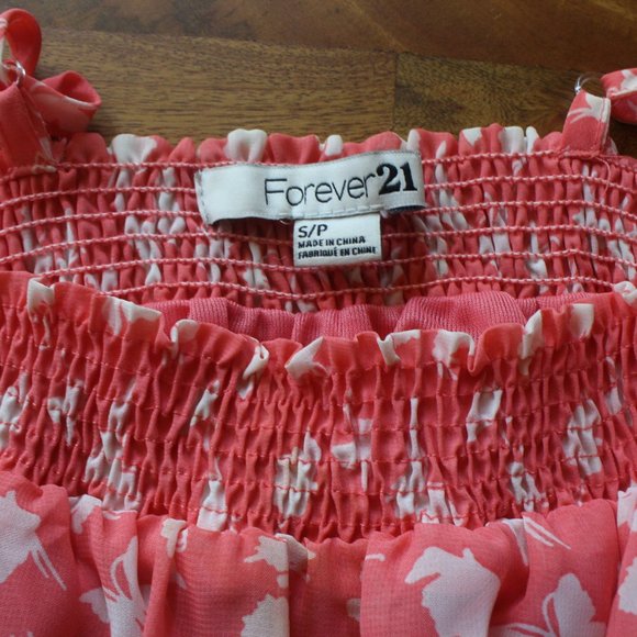 Peach Butterfly Chiffon Dress - Picture 3 of 3